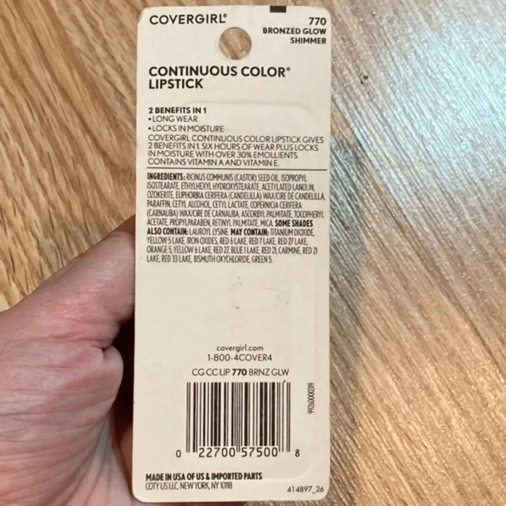 NWT Covergirl Continuous Color‎ Lipstick